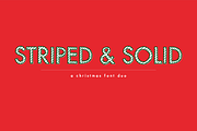 Striped & Solid—A Christmas Font Duo, a Sans Serif Font by Mix Fonts (Thumbnail 1 of 3)