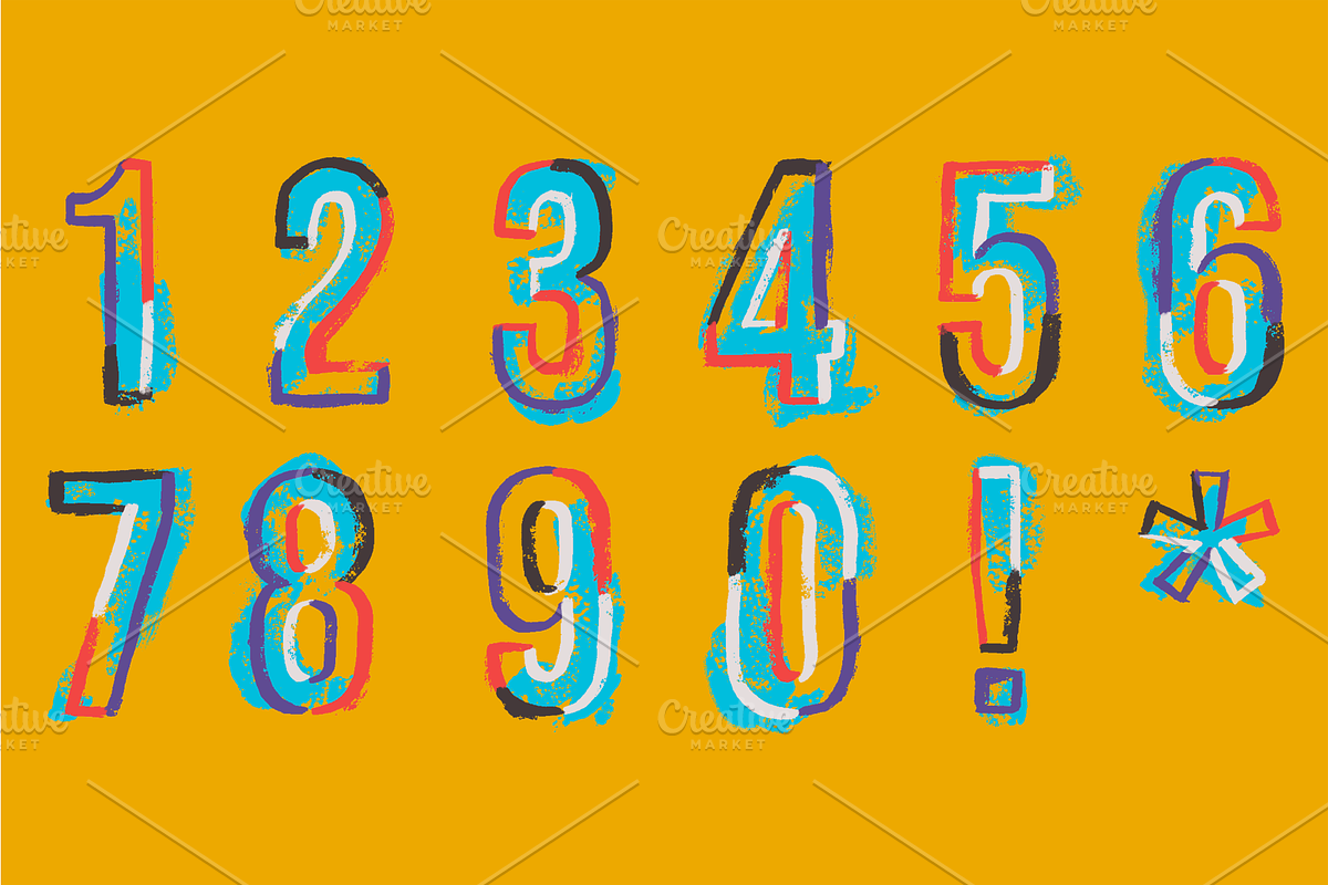 Colorful Hand Drawn Letters, a Texture Illustration by sergiowashere (Photo 3 of 4)