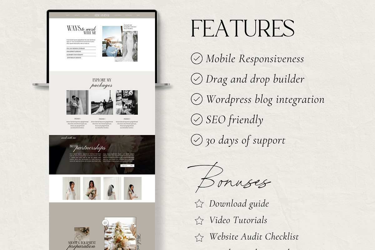 Photography Showit Website Template, a Websites & App Template by Field Digital (Photo 4 of 10)