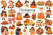 Thanksgiving Clipart Fall Turkey PNG, a Seasonal Illustration by SugarCloudStudioArt (Thumbnail 1 of 6)