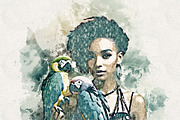 Watercolor Paint Art Effect Action, an Action Add-On by Photoshop Action (Thumbnail 2 of 9)