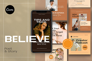 Believe - Canva Brand Social Media