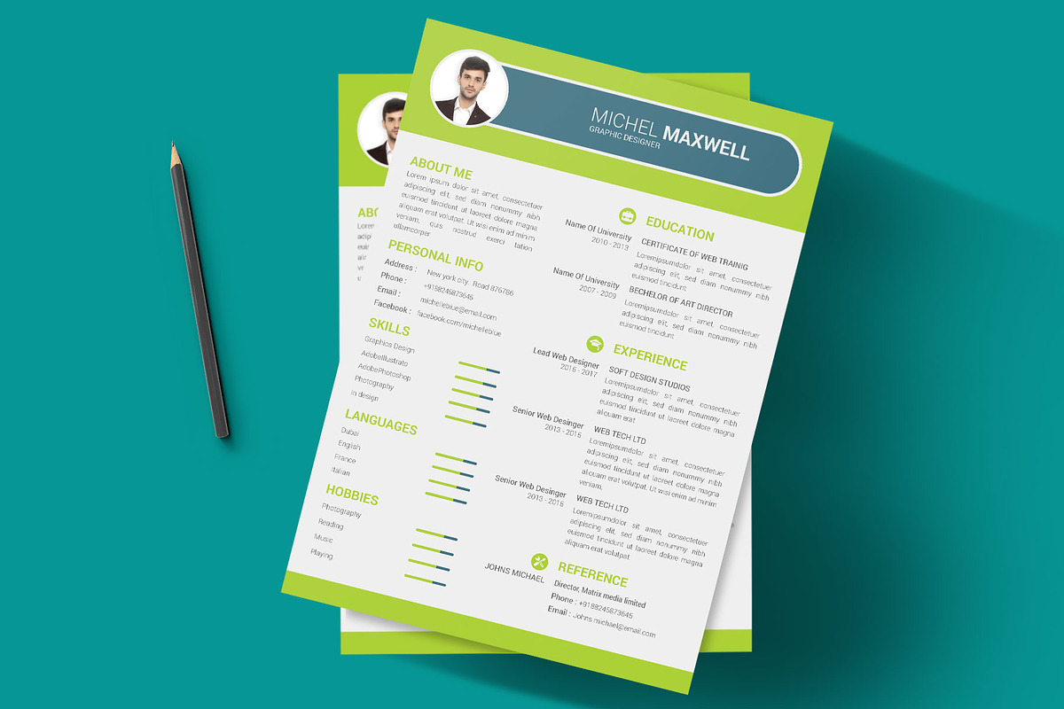 Professional Cv Resume, a Resume Template by designvillage (Photo 4 of 12)