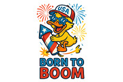 Born to Boom Duck Funny 4th of July, a Background Graphic by LaseredNinja (Thumbnail 1 of 7)