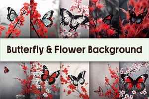 Butterfly & Flower Background