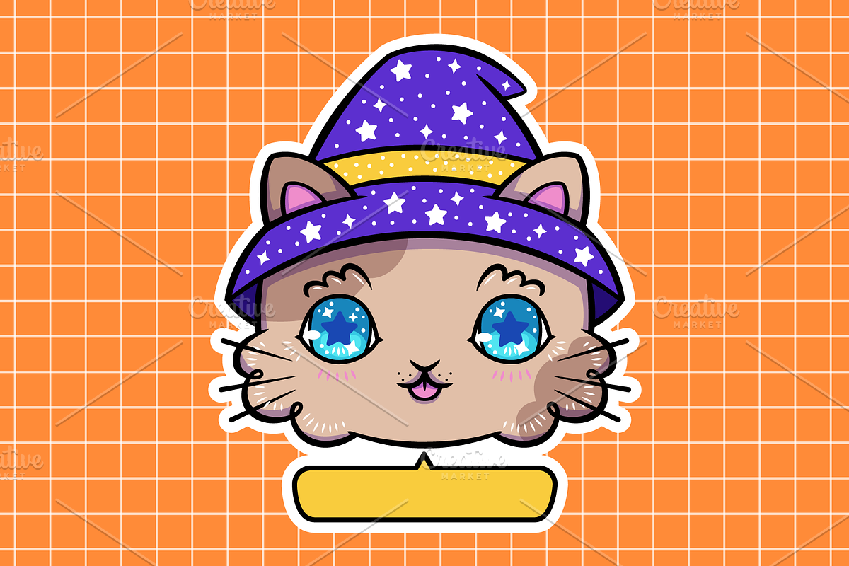 Catween - Halloween Cats Vector Set, a Decorative Illustration by Candy Horror Shop (Photo 2 of 4)