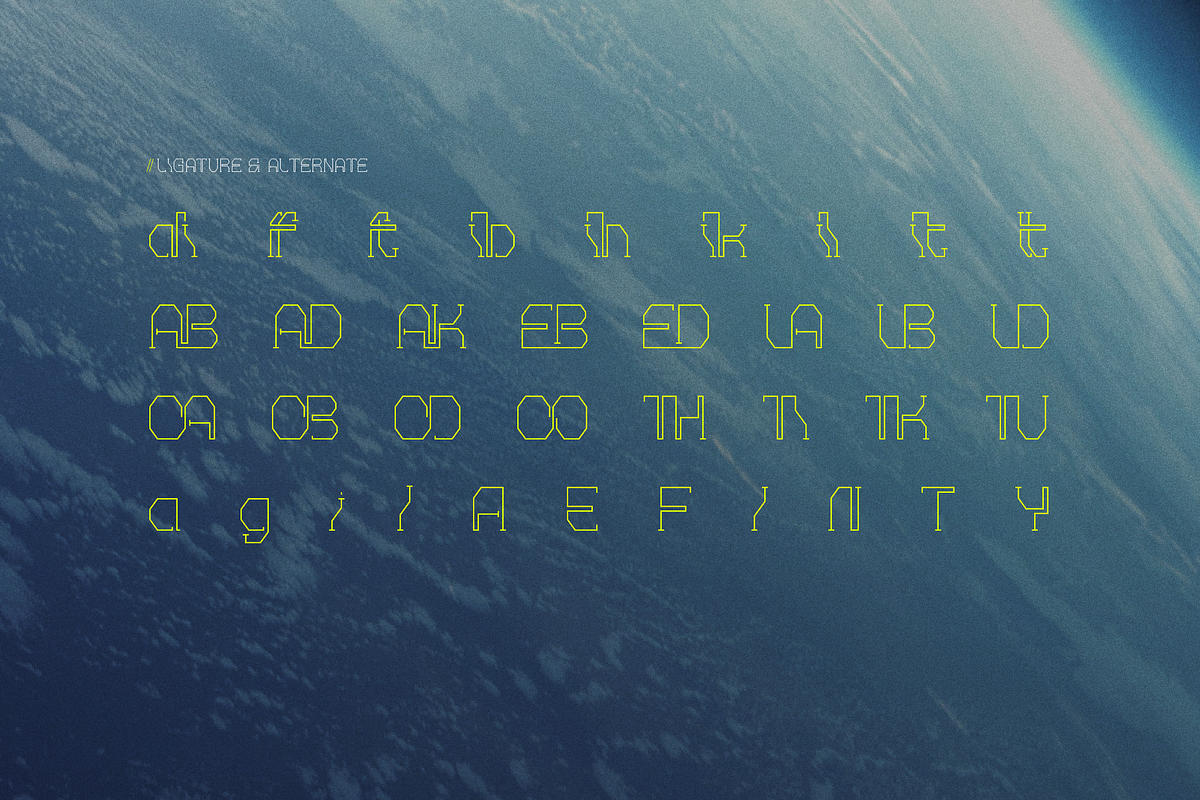 Lost Entity | Futuristic Geometric, a Sans Serif Font by gracetype_studio (Photo 10 of 12)
