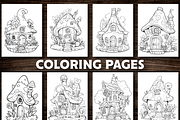Fairy House Coloring Book For Adults, an Education Illustration by Design Station (Thumbnail 4 of 5)