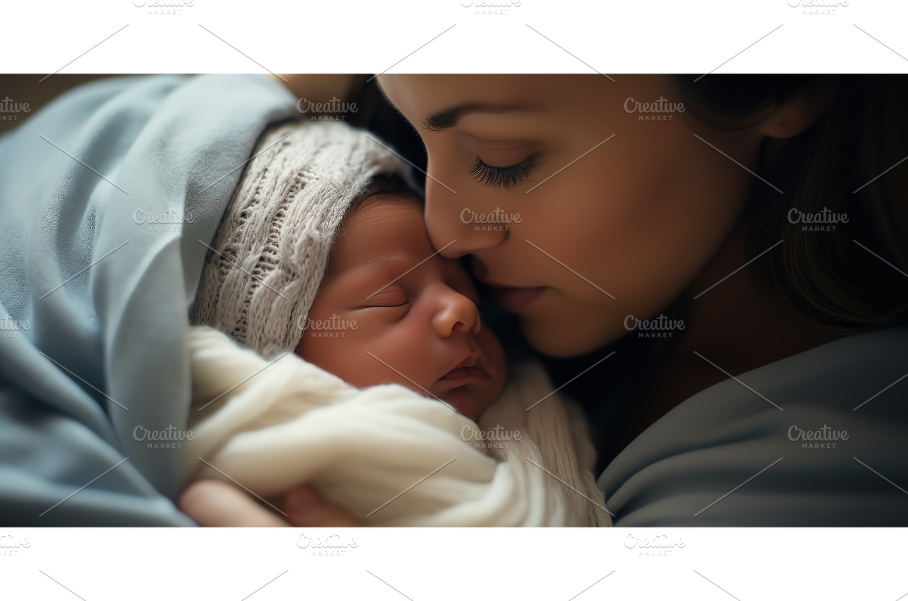Mother holding her newborn son right, a Health & Medical Photo by ZinetroN