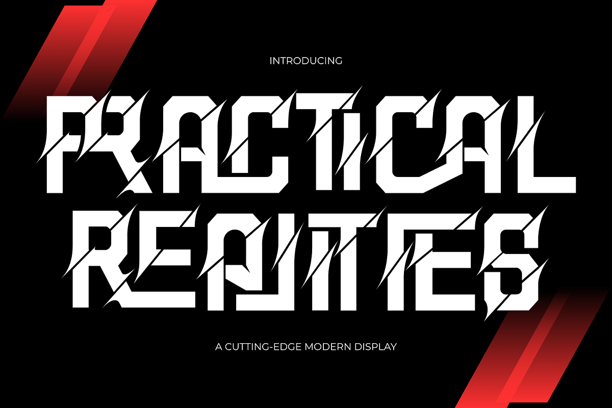 PRACTICAL REALITIES - CYBERPUNK FONT, a Sans Serif Font by 177Studio (Photo 1 of 8)