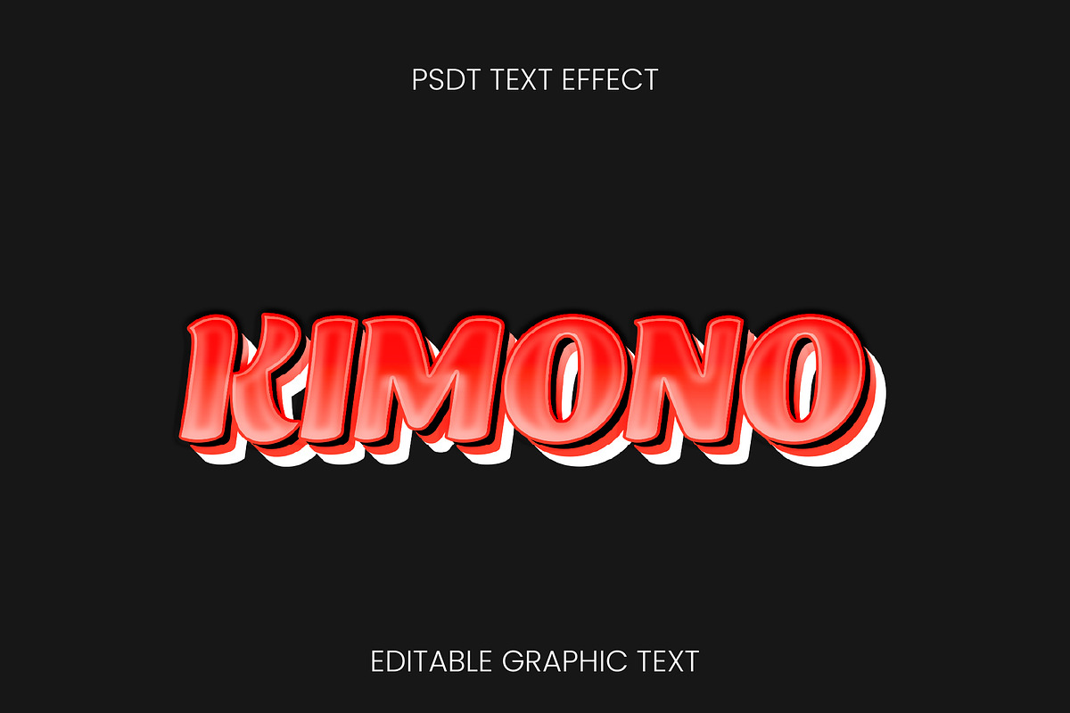 Glossy Layered 3D Text Effect