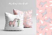 Cute llamas: big clipart&pattern set, an Animal Illustration by Pikovit (Thumbnail 3 of 11)