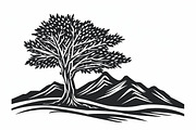 Majestic Mountain and Tree Vector, an Object Graphic by jahid234 (Thumbnail 11 of 11)