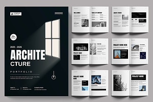 Architecture Portfolio Layout, a Brochure Template by ContestDesign