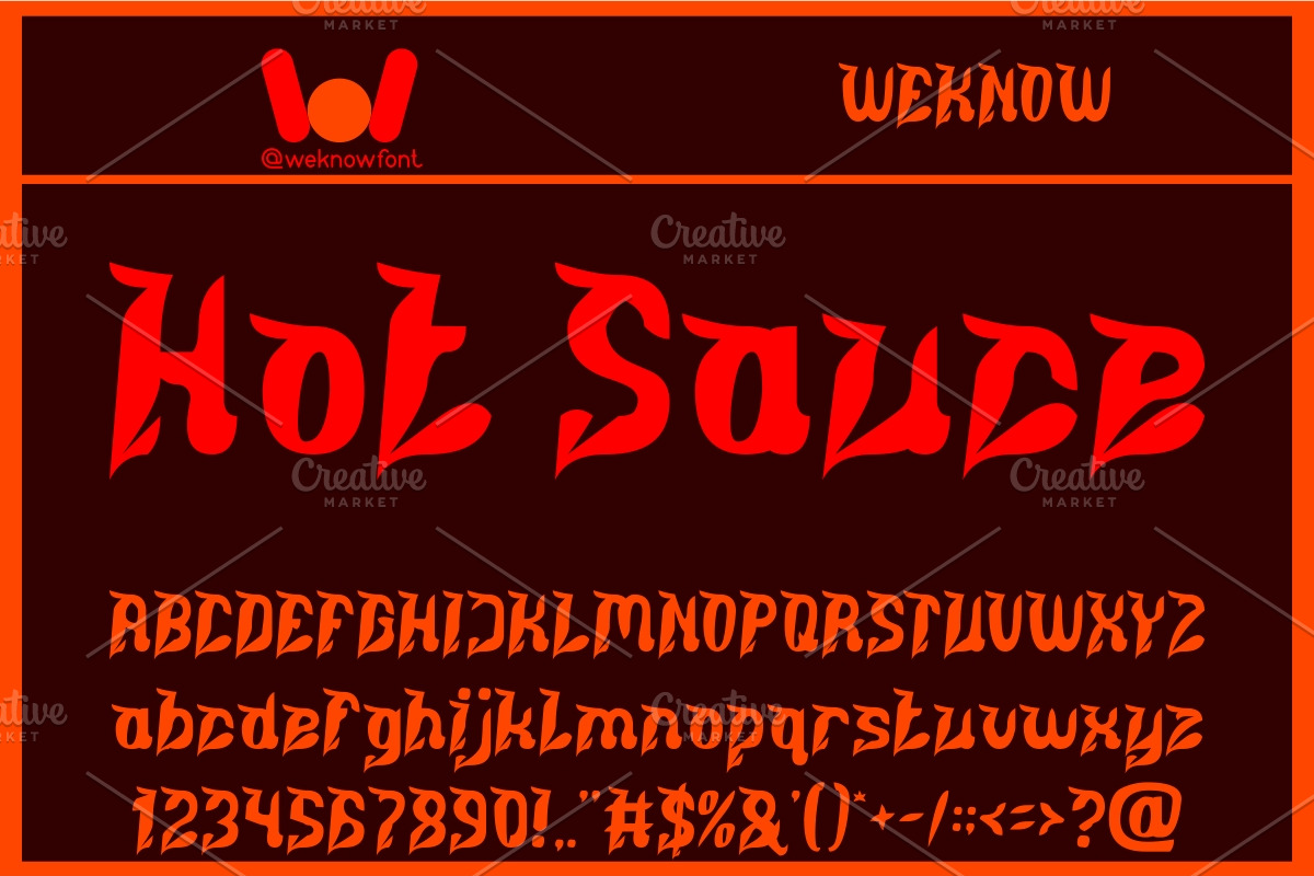 Spicy Flavors font, a Font by weknow (Photo 2 of 5)