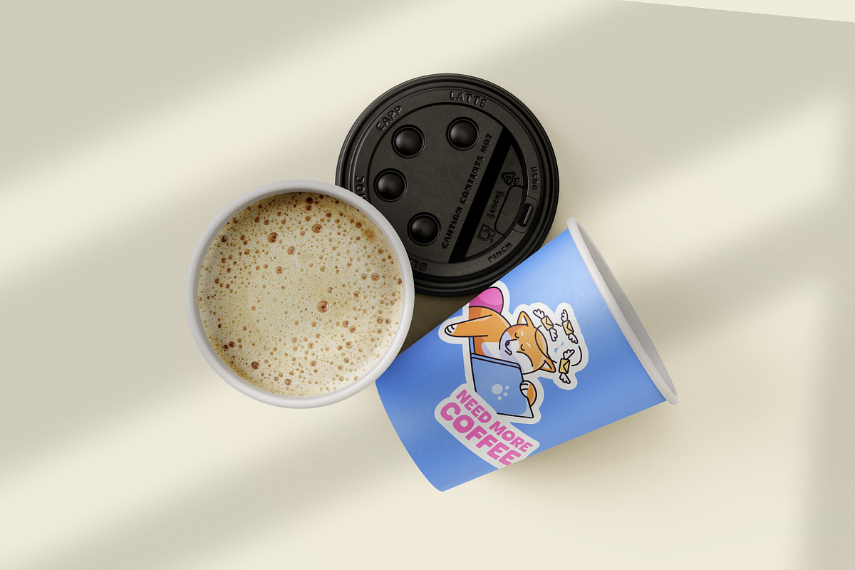 Cute dog working set, stickers, a Person Illustration by PaperTrident (Photo 10 of 10)