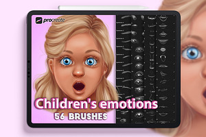 Procreate kid' portrait brushes
