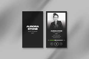 Music Business Card, a Business Card Template by Saman Osama