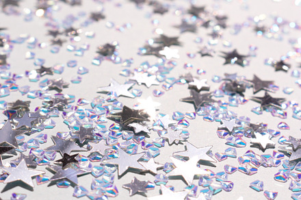 Shimmer silver stars and crystals, an Abstract Photo by rorygez fresh
