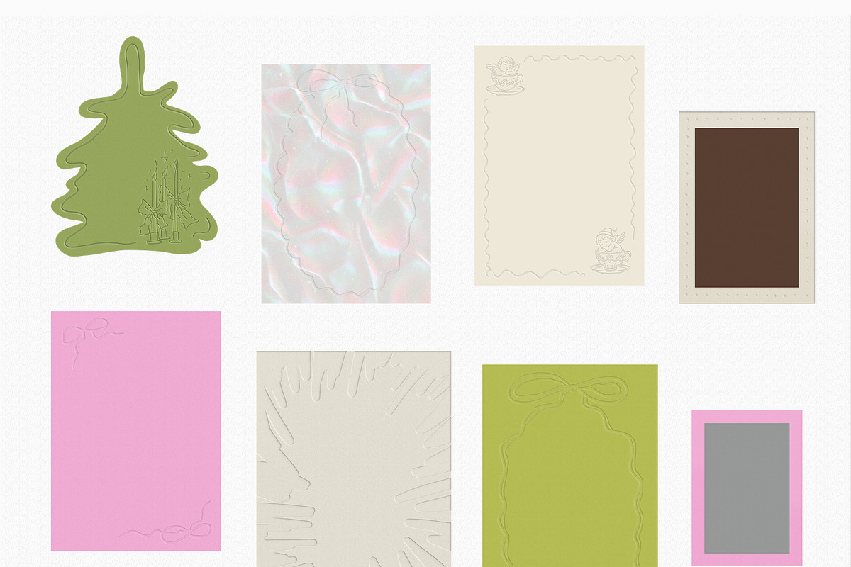 Christmas Embossed Frames & Line art, a Texture Graphic by divanovskaya_nv (Photo 10 of 16)