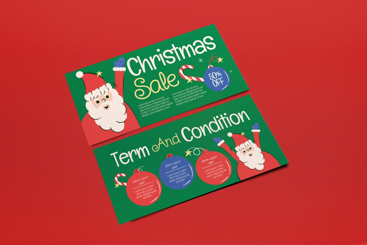 Christmas Sale Voucher, a Card Template by graphicook (Photo 2 of 3)