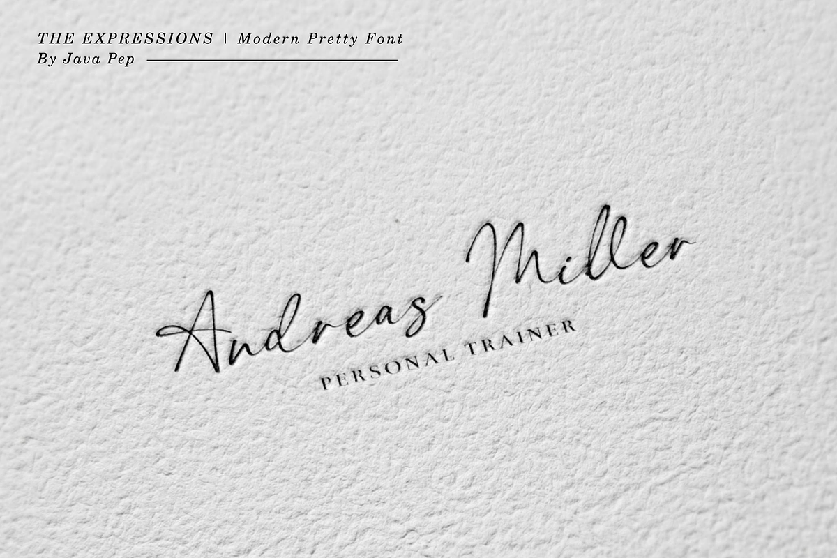 The Expressions / modern pretty font preview 4