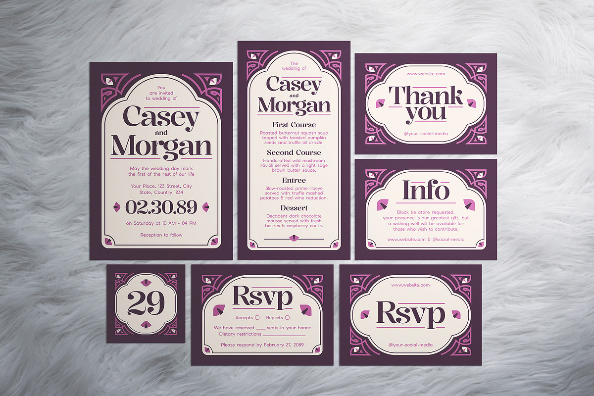 Floral Wedding Invitation Suite, an Invitation Template by The Good Store (Photo 1 of 4)