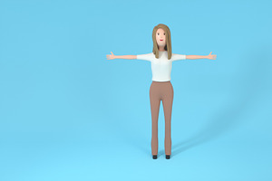 Female Character Lucy, a Characters & Person 3D Model by 3DTreatment
