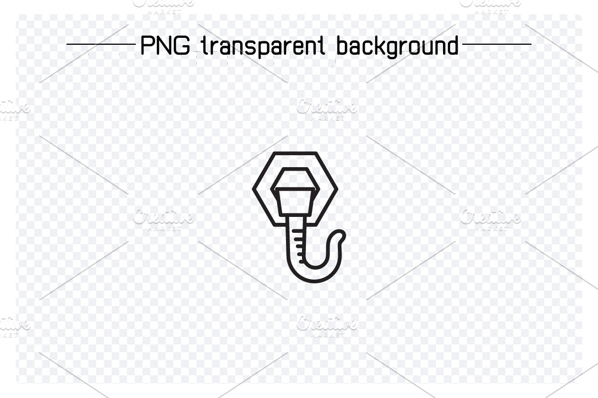 Winch Crane Hook Line Icons, an Outline Icon by Designfour (Photo 6 of 7)