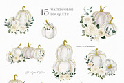 White & Gold Watercolor Pumpkins, a Texture Illustration by Backyard Rose (Thumbnail 7 of 11)