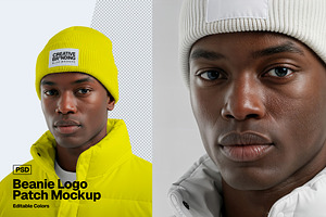 Beanie Logo Patch Mockup