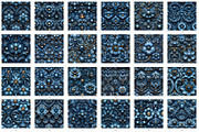 Whimsical indigo seamless patterns, a Pattern Graphic by Bubert Art (Thumbnail 2 of 5)