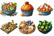 Watercolor Thanksgiving Food Clipart, an Illustration by DreamPrint404 (Thumbnail 6 of 6)