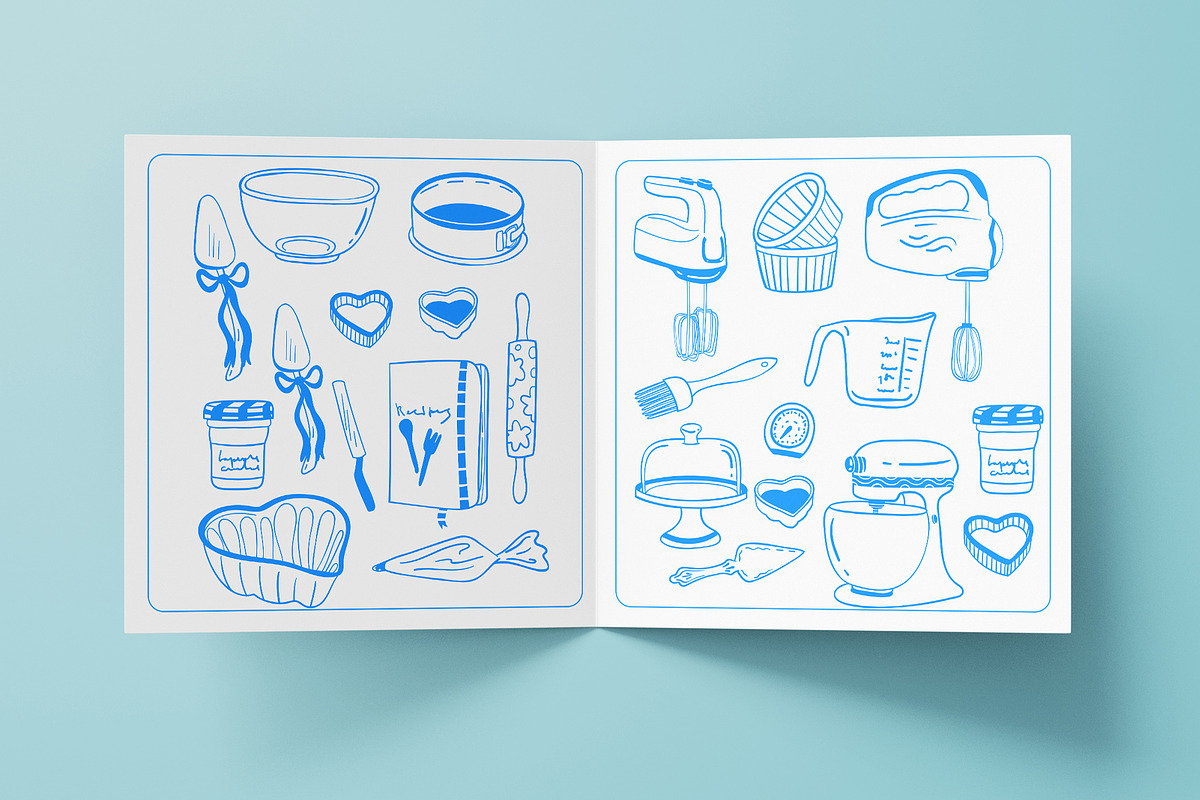 Baking Tools Line art, a Work Illustration by Carpet Tapete Pretzel (Photo 5 of 5)