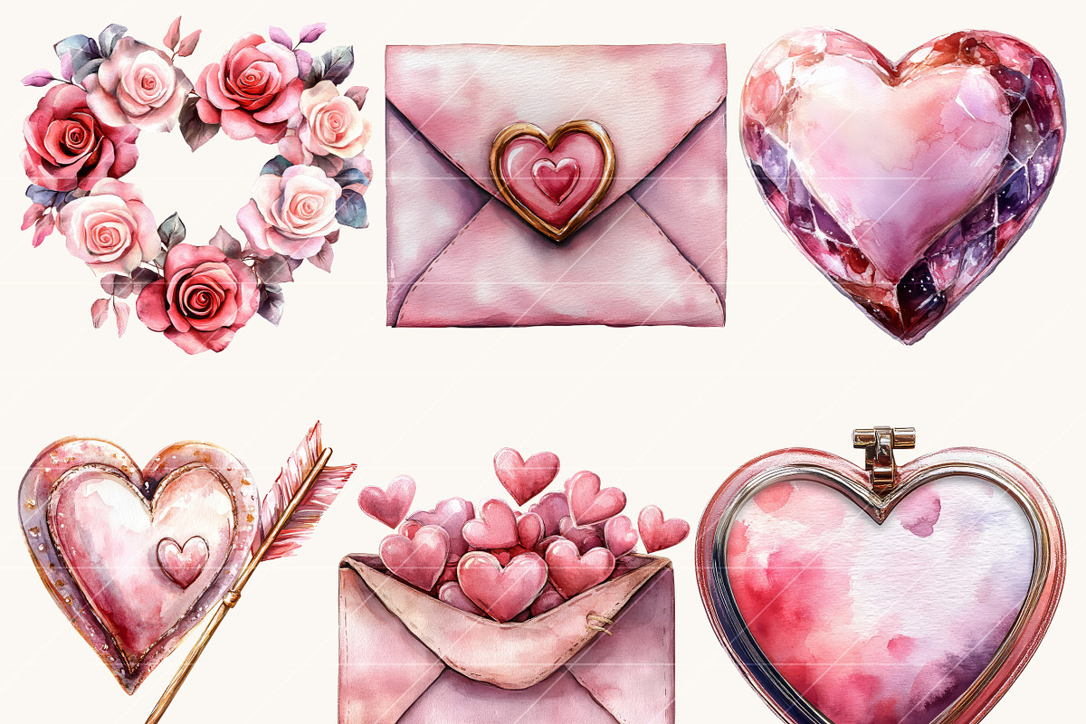 Valentine’s Day element Clipart, a Seasonal Illustration by Design Scotch (Photo 4 of 9)