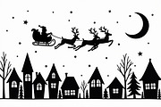 Holiday Village Silhouette Pack, an Illustration by hafijul (Thumbnail 13 of 21)