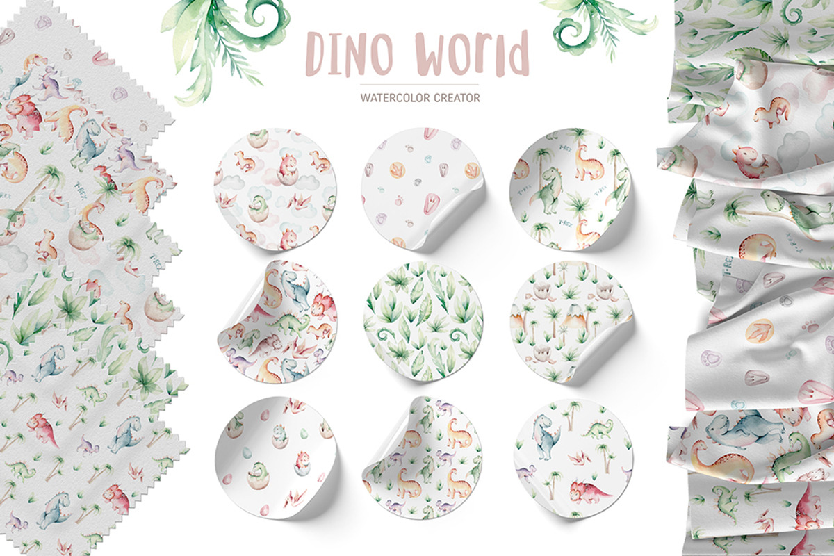 Dino world! Cute dinosaur set, an Animal Illustration by Peace ART (Photo 6 of 14)