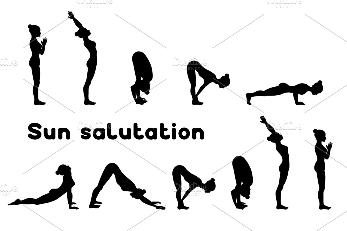 Sun salutation variations, a Healthcare Illustration by tamara.comotomka (Photo 1 of 4)