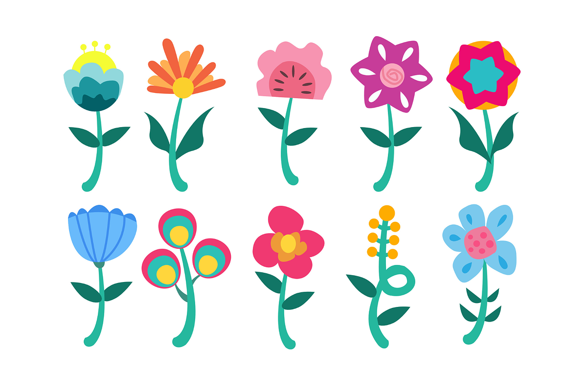 60 Flat Flower Vectors, a Graphic by judayartworks (Photo 7 of 7)