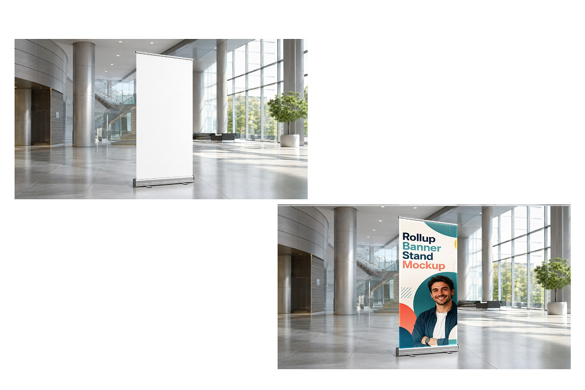 Rollup Banner Stand Mockup, an Advertising Mockup by studiogstock (Photo 2 of 2)