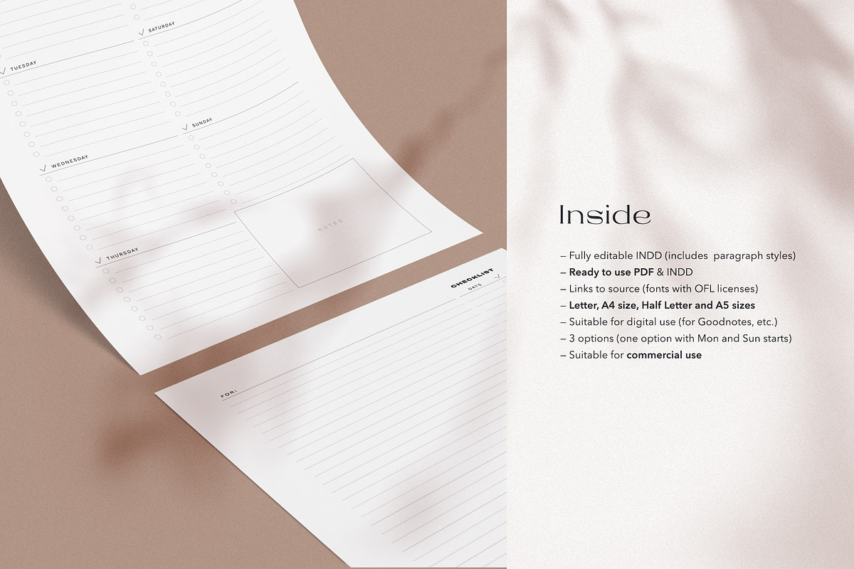 Cheklist Template. Printable Planner, a Stationery Template by PickMimi (Photo 3 of 4)