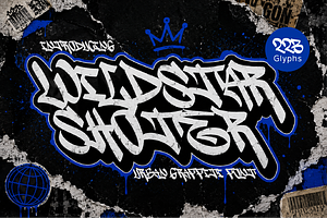 Wildstar Shoter Urban Graffiti Font