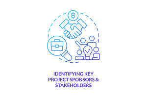 Identifying key project sponsors, an Icon by IMG Visuals