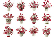 Spring Flower Basket Clipart, an Illustration by Designking (Thumbnail 2 of 5)
