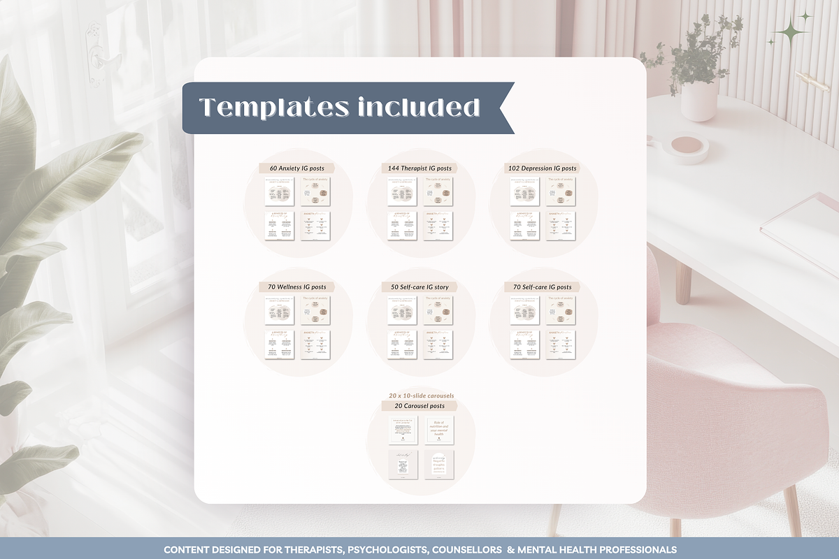 Mental health bundle Canva template, a Social Media Template by Cate Creates (Photo 10 of 12)