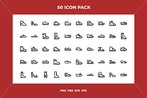 Shoes icons, an Outline Icon by Wencory
