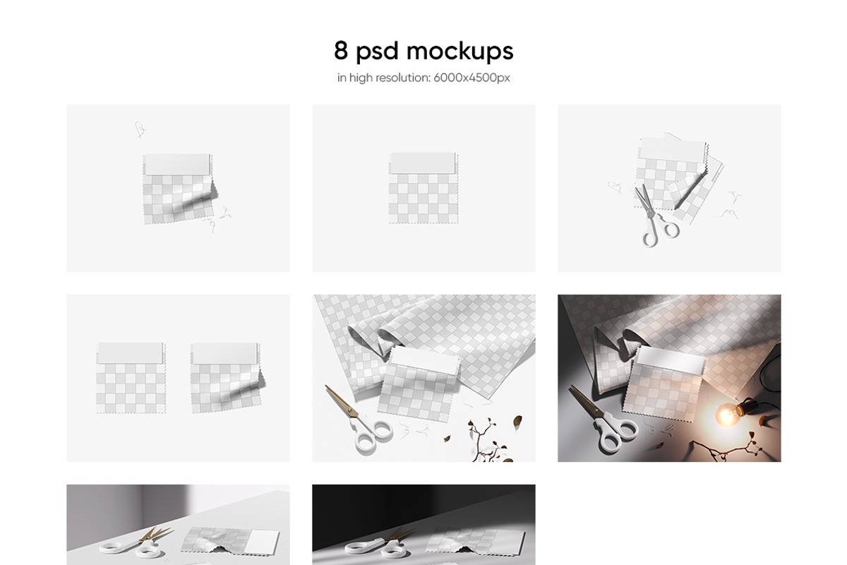 Fabric Swatches Mockup, a Packaging Mockup by WebAndCat (Photo 2 of 12)