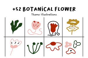 52+ Unique Botanical Flower Set, a Decorative Illustration by The Journey Atelier