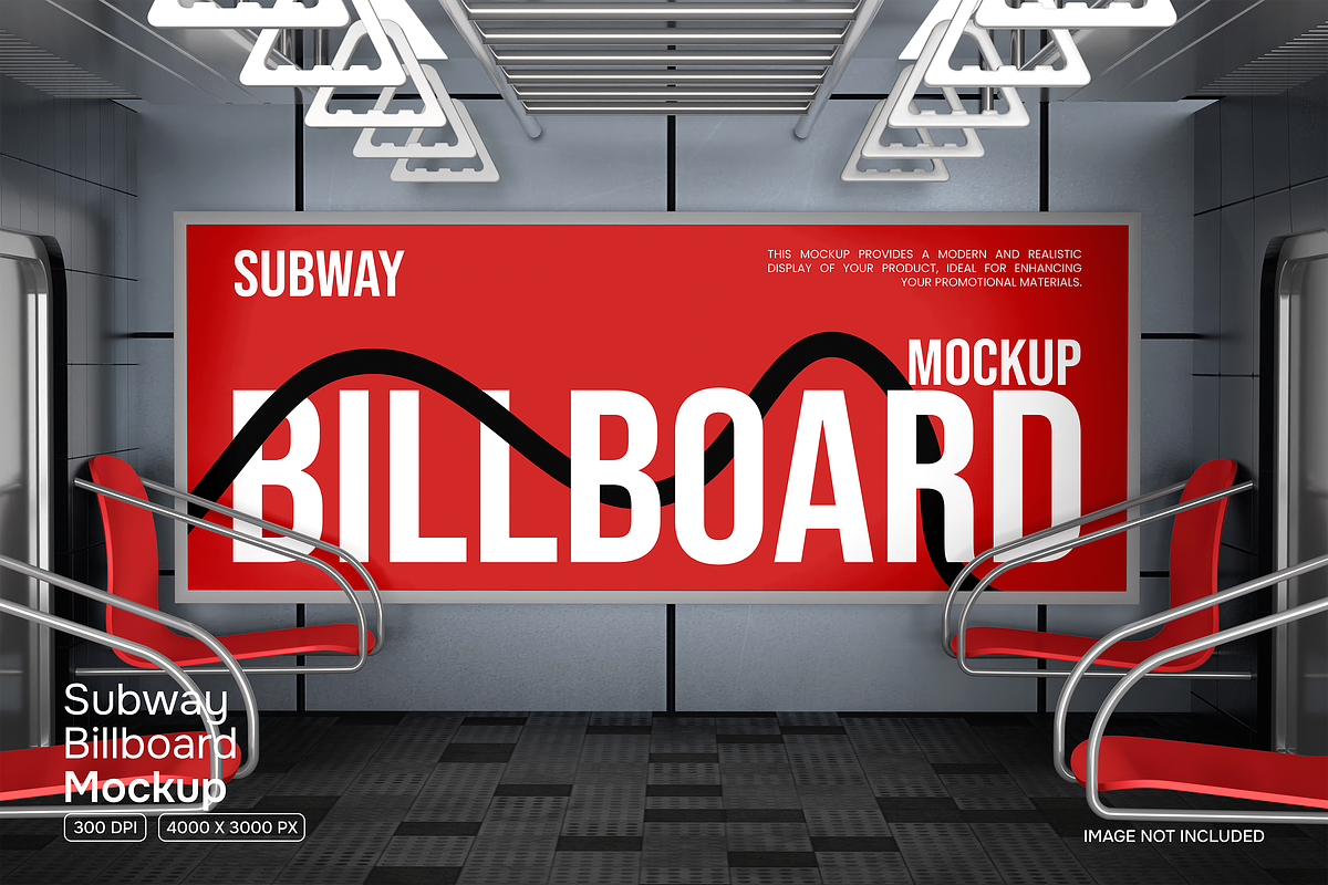 Subway Billboard Mockup, an Advertising Mockup by Permadi Creative