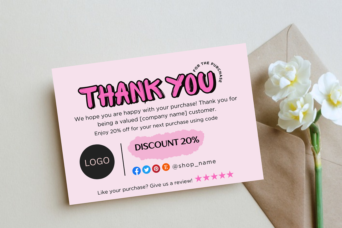 Small Business Thank You Card, a Card Template by Elegant_Studio44 (Photo 4 of 5)
